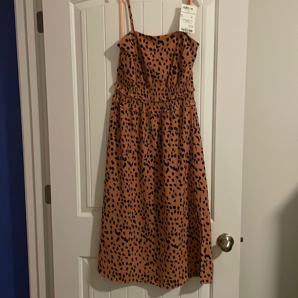 Cheetah Dress Rouched Dress